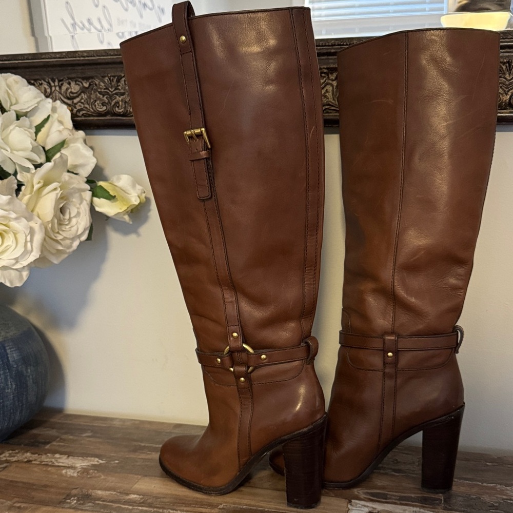 Coach Brown Heeled Boots